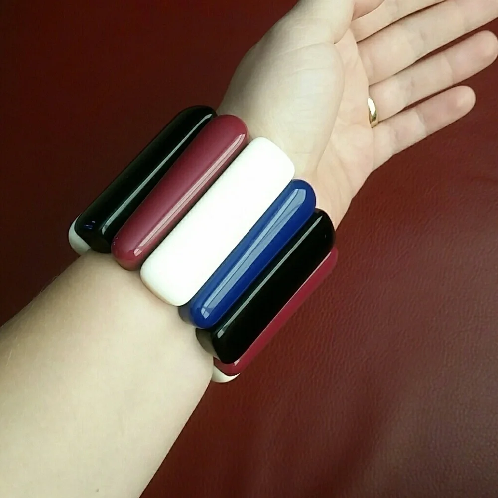 INC Colorful Bar Acrylic Stretch Bracelet …